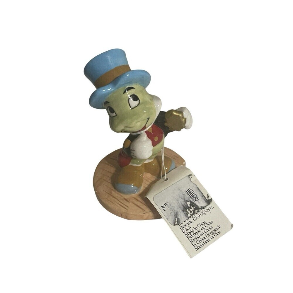 Vintage Disney Pinocchio Jiminy Cricket Salt & Pepper Shaker Jiminy ONLY Tags